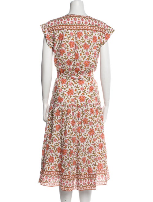 Veronica Beard Floral Print Midi Length Dress