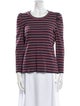 Veronica Beard Striped Scoop Neck Top