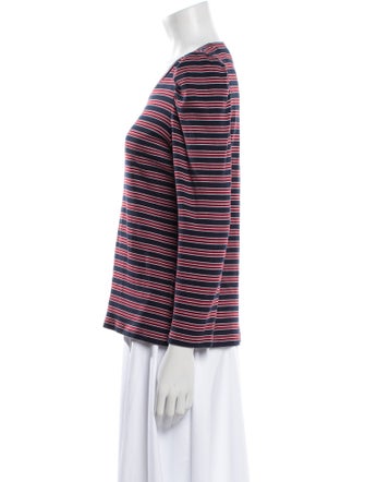 Veronica Beard Striped Scoop Neck Top