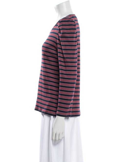 Veronica Beard Striped Scoop Neck Top
