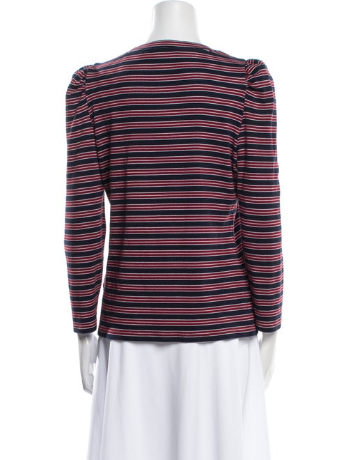 Veronica Beard Striped Scoop Neck Top