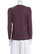 Veronica Beard Striped Scoop Neck Top