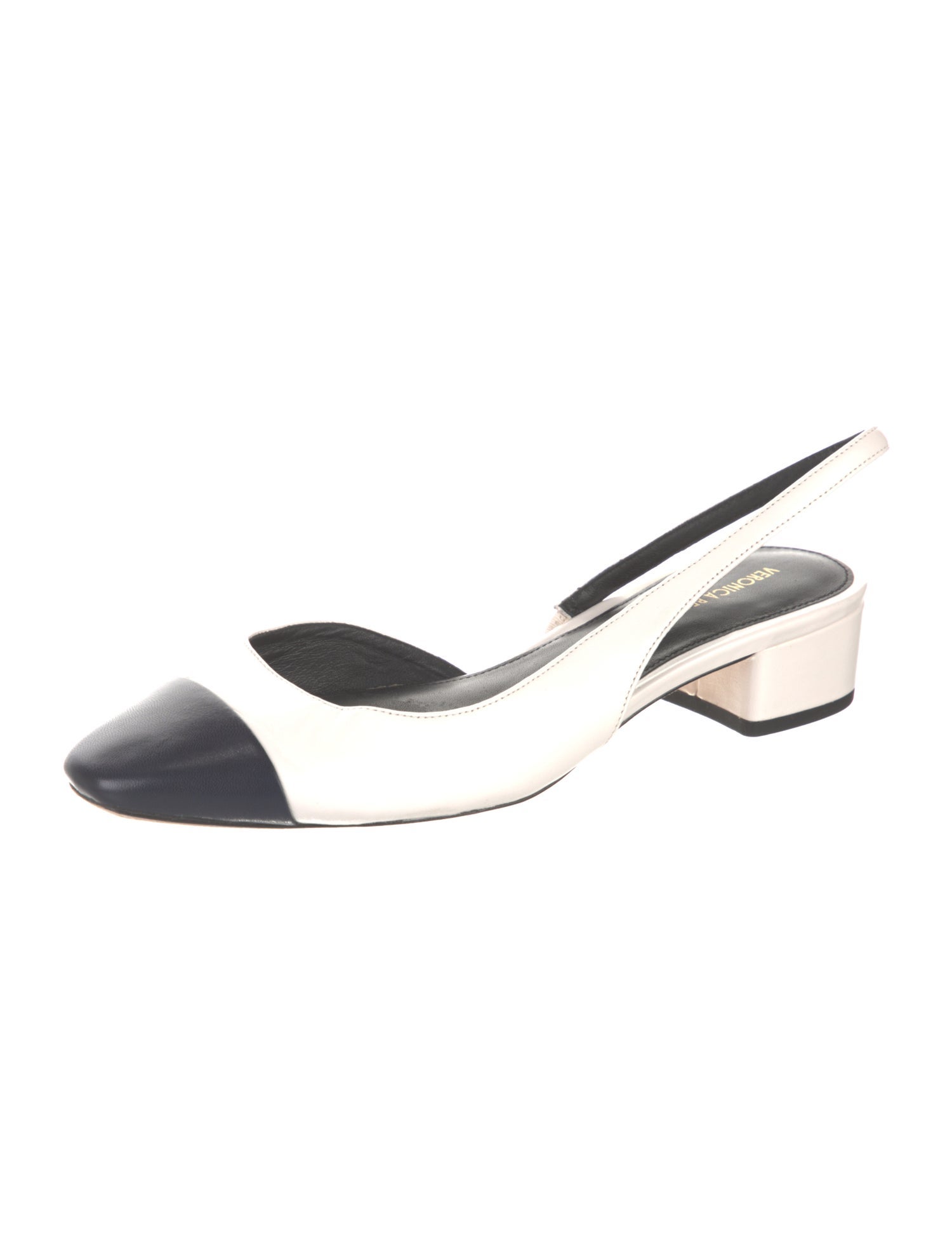 Veronica Beard Leather Slingback Flats