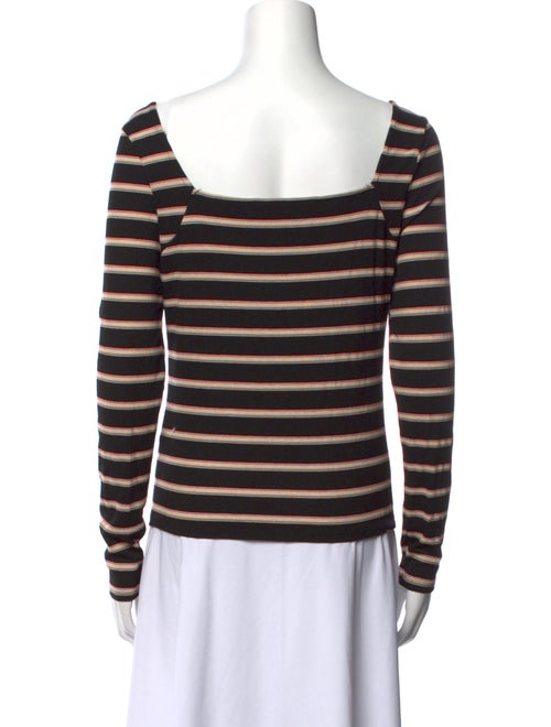 Veronica Beard Striped V-Neck Top