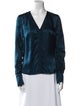 Veronica Beard Silk V-Neck Blouse