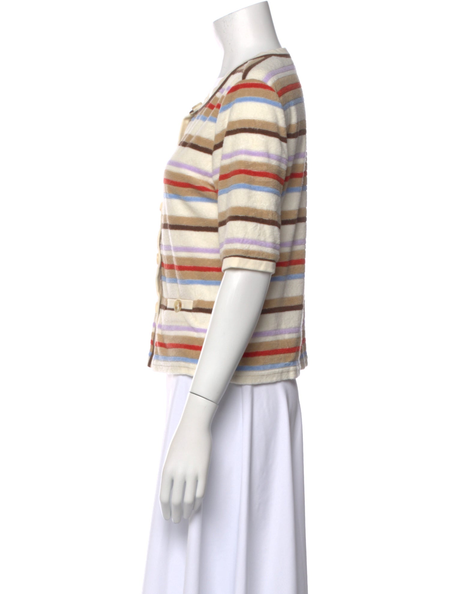 Veronica Beard Striped Scoop Neck Sweater