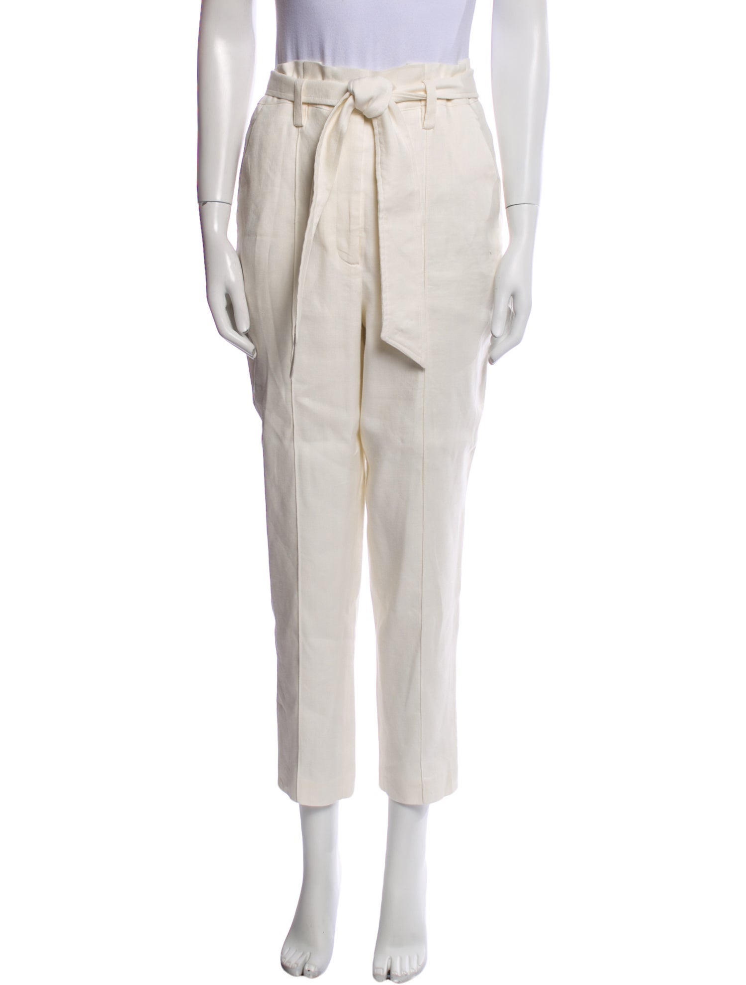 Veronica Beard Linen Straight Leg Pants