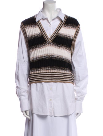 Veronica Beard Merino Wool Striped Sweater