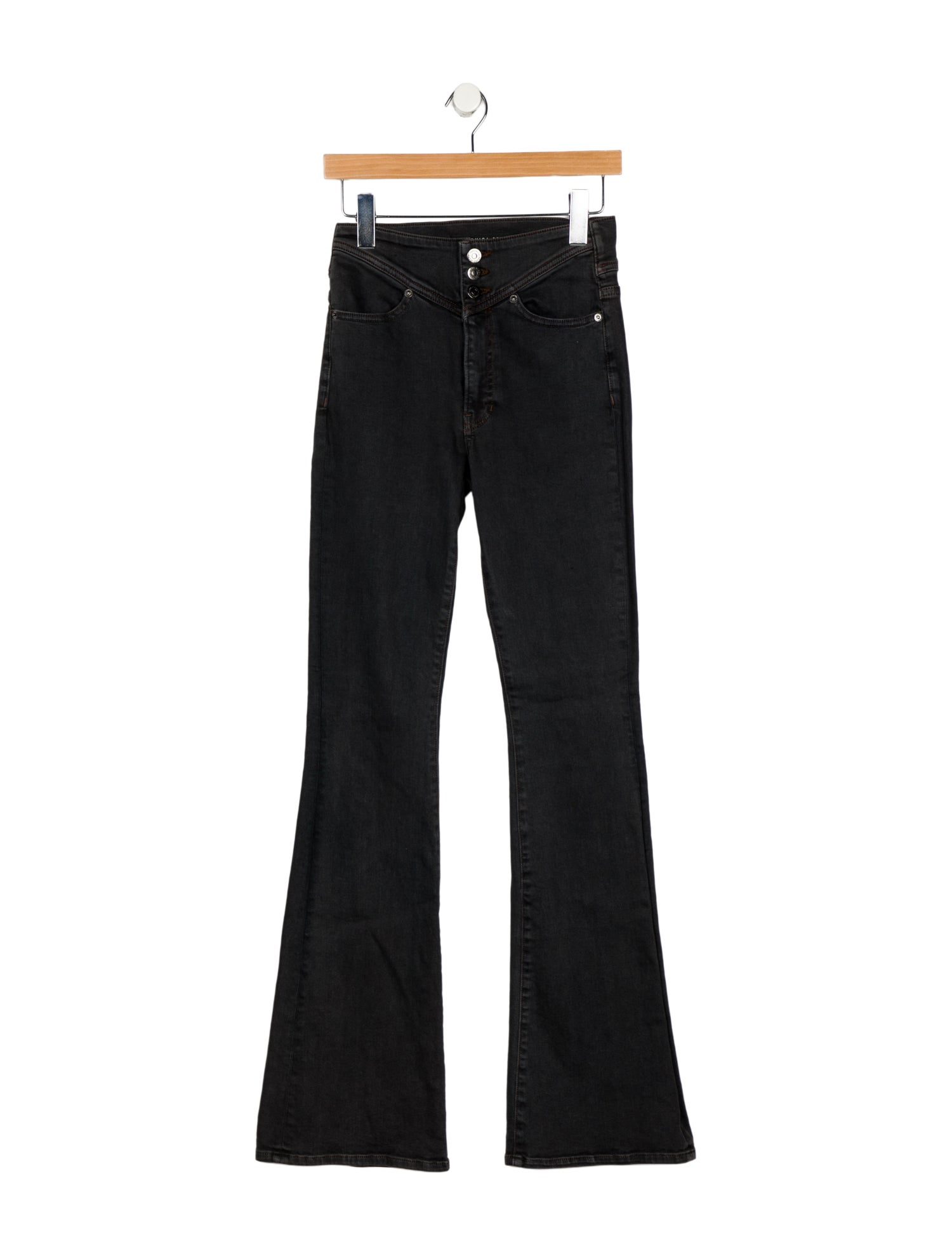 Veronica Beard Mid-Rise Wide Leg Jeans