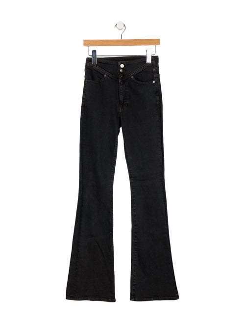 Veronica Beard Mid-Rise Wide Leg Jeans