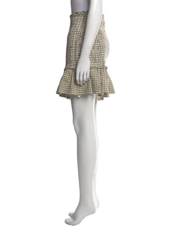 Veronica Beard Plaid Print Mini Skirt