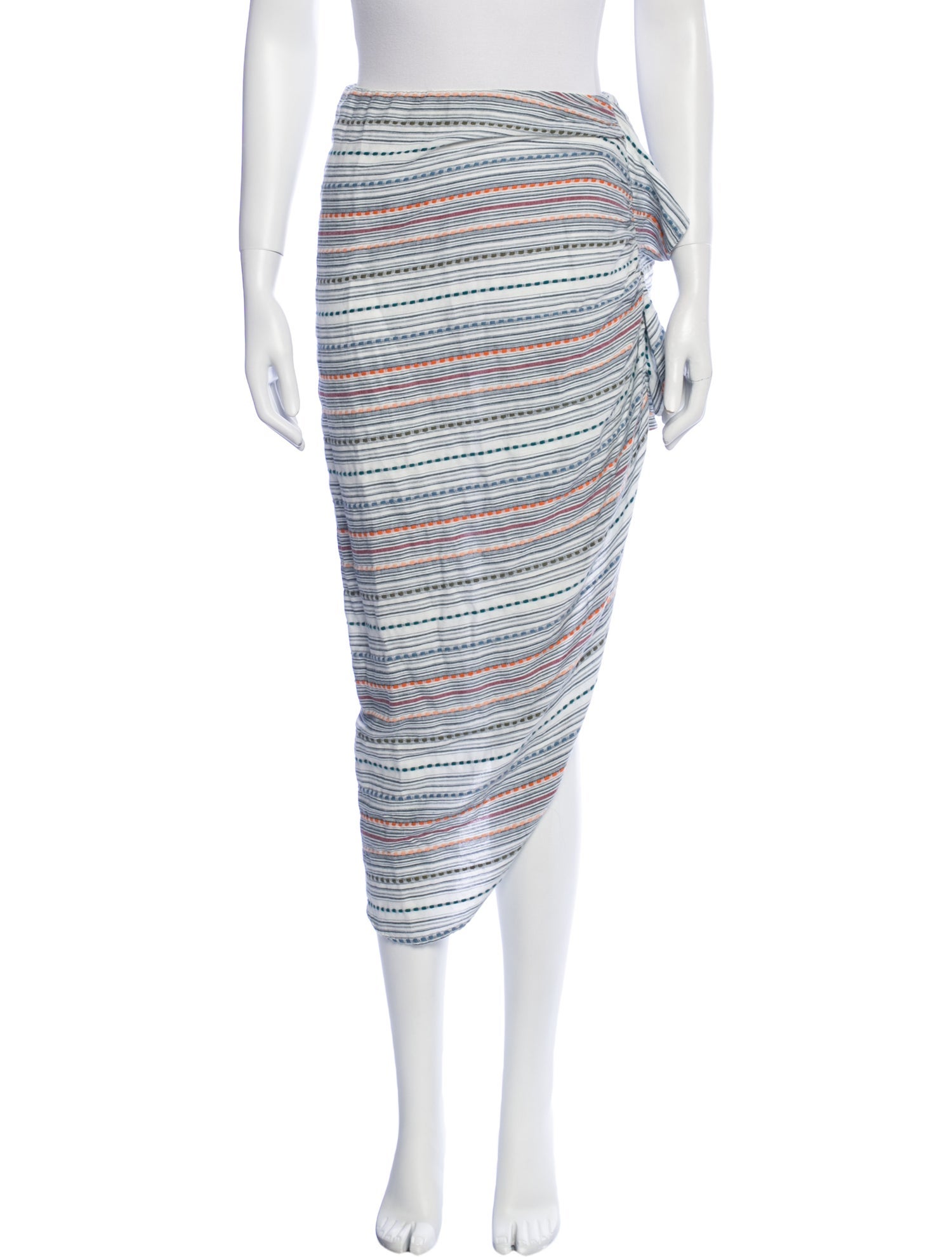 Veronica Beard Striped Midi Length Skirt