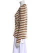 Veronica Beard Striped V-Neck Top