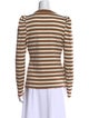 Veronica Beard Striped V-Neck Top