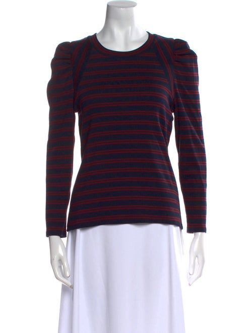 Veronica Beard Striped Crew Neck Top