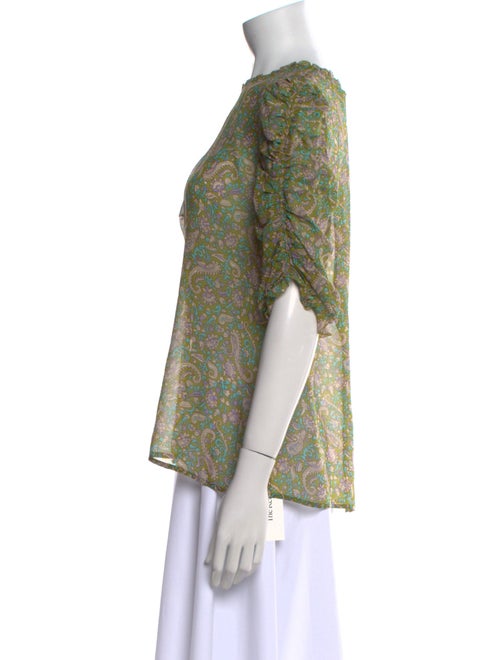 Veronica Beard Silk Paisley Print Blouse