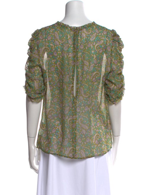 Veronica Beard Silk Paisley Print Blouse