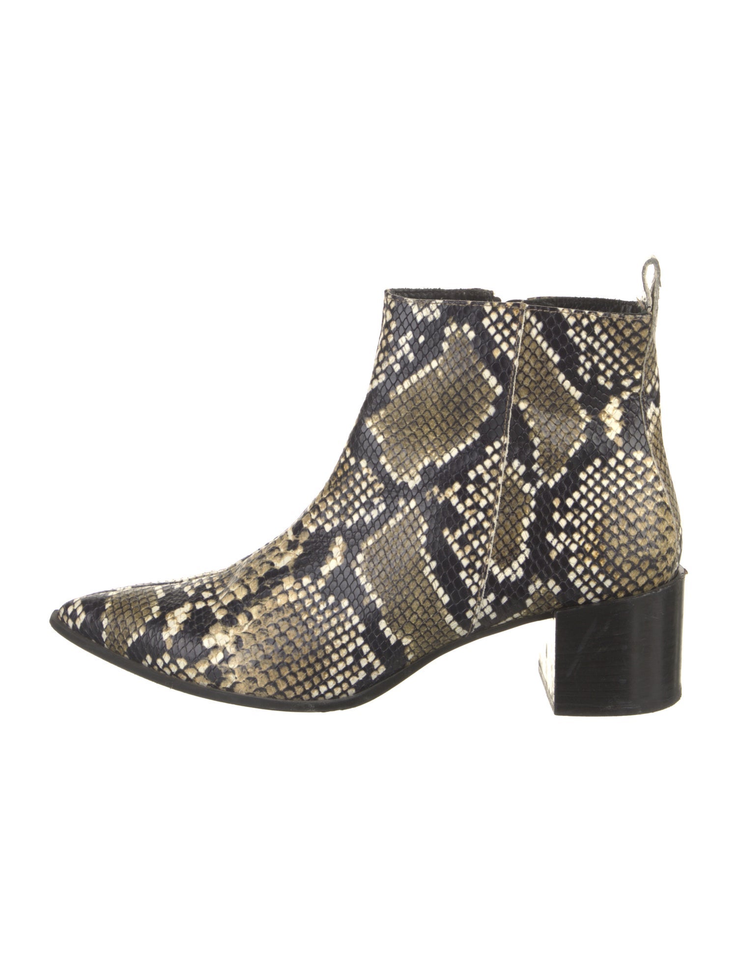 Veronica Beard Leather Animal Print Boots