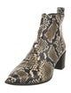 Veronica Beard Leather Animal Print Boots