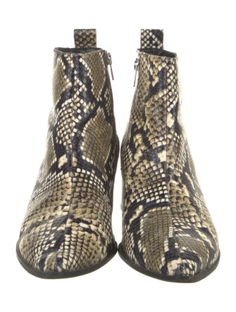 Veronica Beard Leather Animal Print Boots
