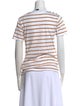 Veronica Beard Striped Scoop Neck T-Shirt