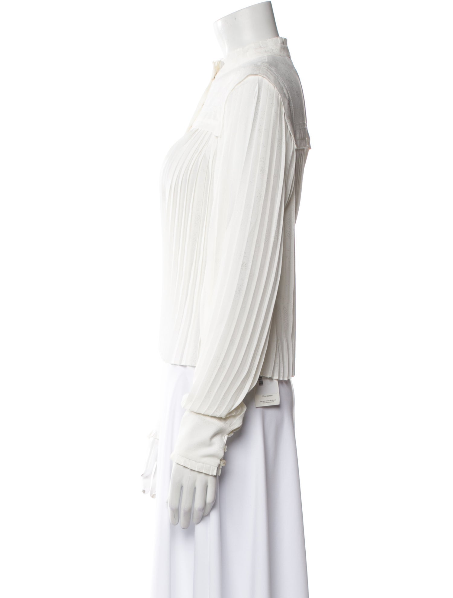 Veronica Beard Striped Long Sleeve Button-Up Top