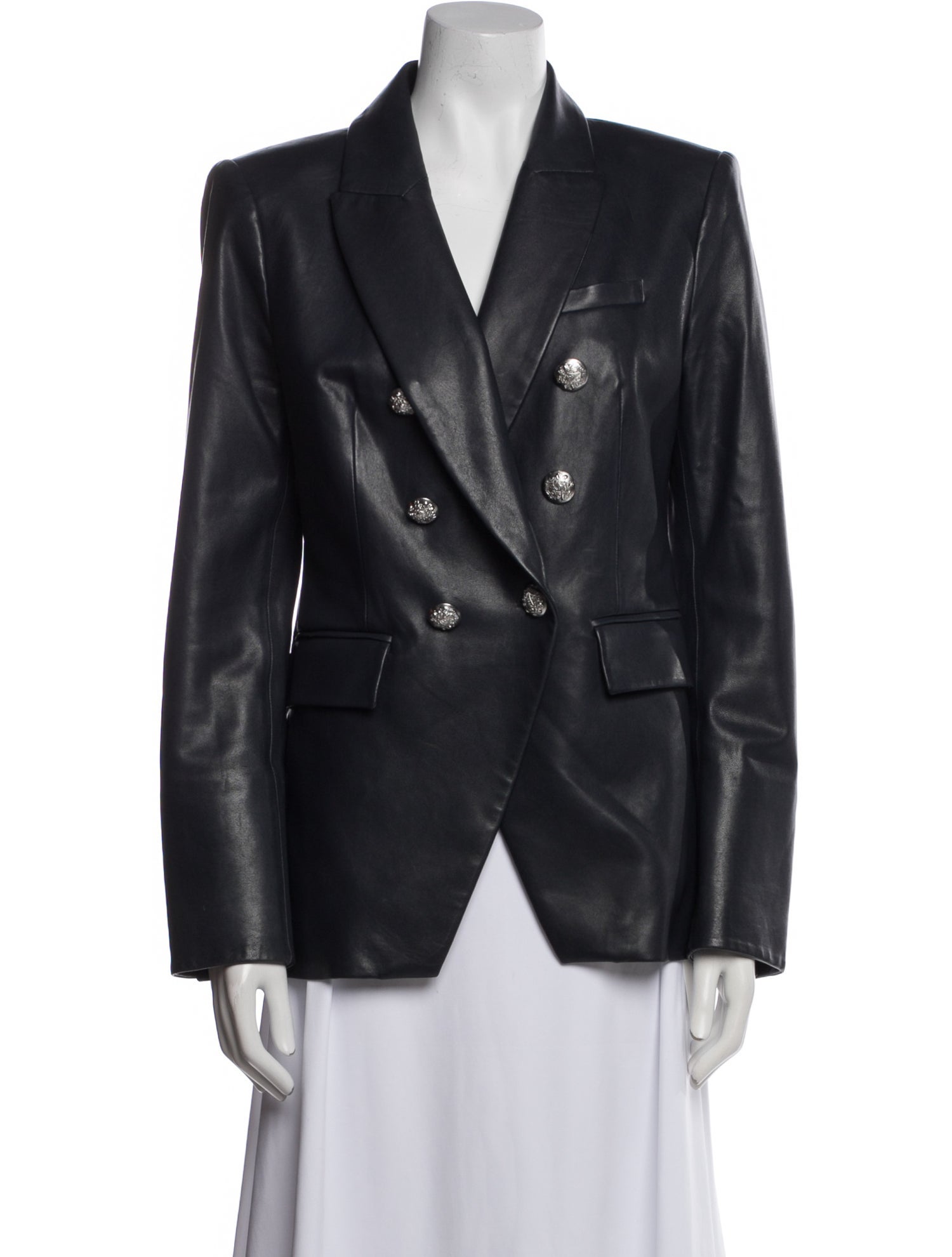 Veronica Beard Lamb Leather Blazer