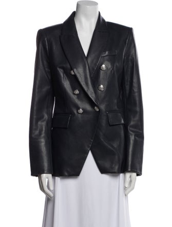 Veronica Beard Lamb Leather Blazer