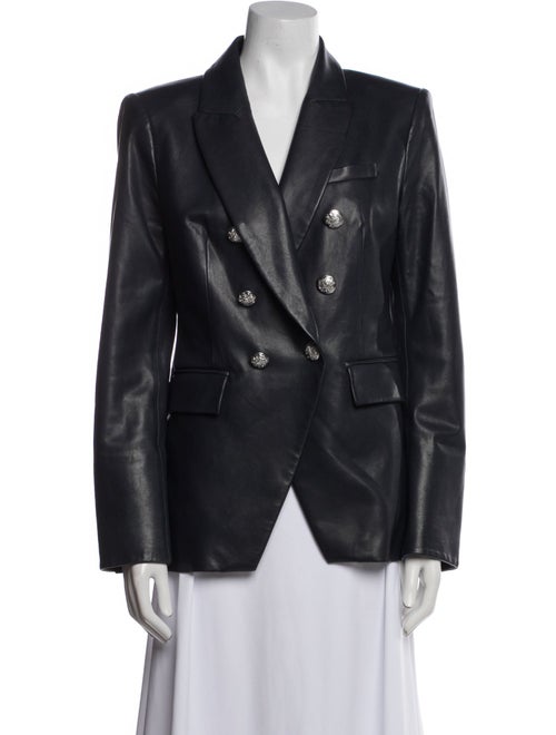 Veronica Beard Lamb Leather Blazer