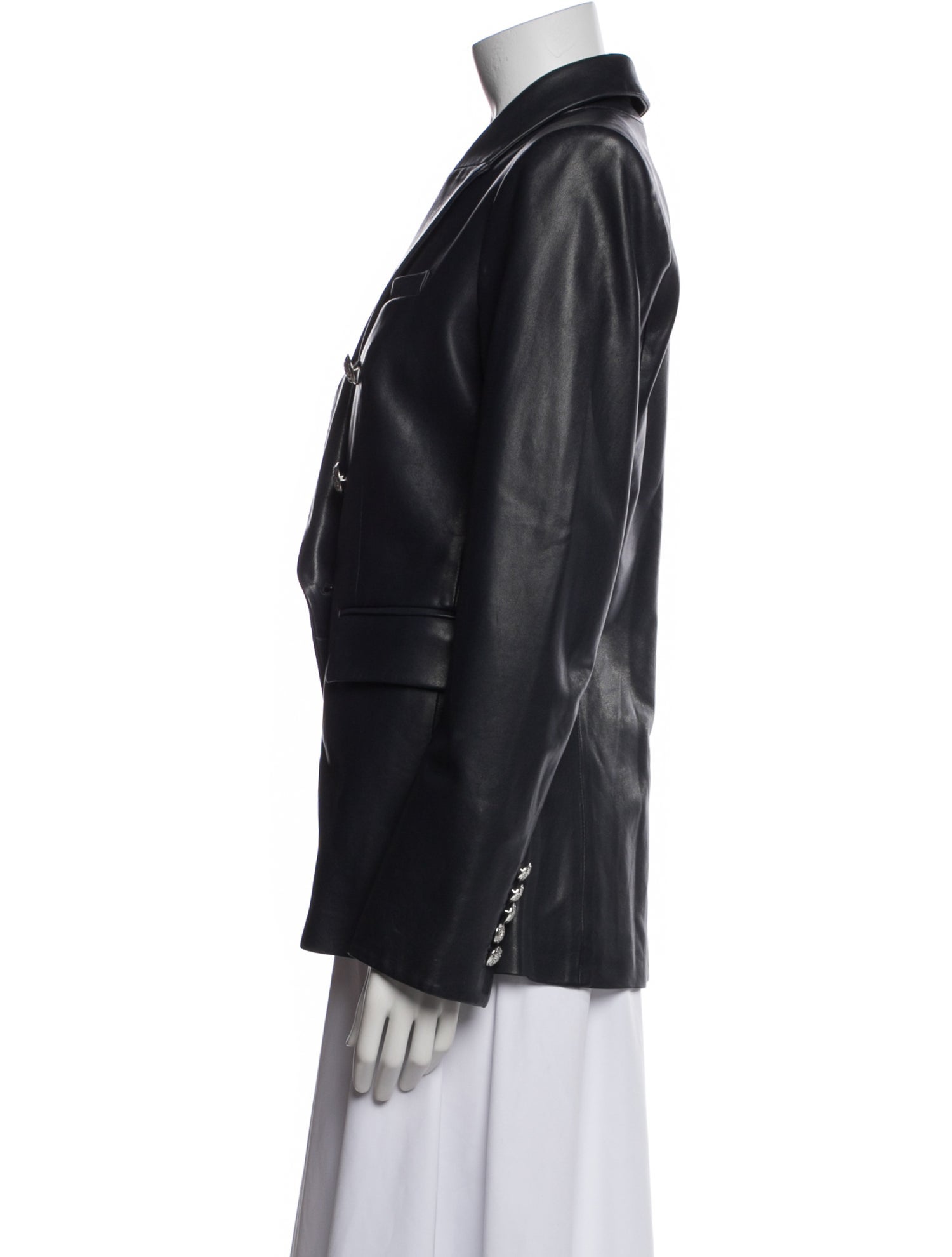 Veronica Beard Lamb Leather Blazer