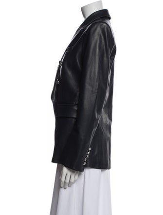 Veronica Beard Lamb Leather Blazer