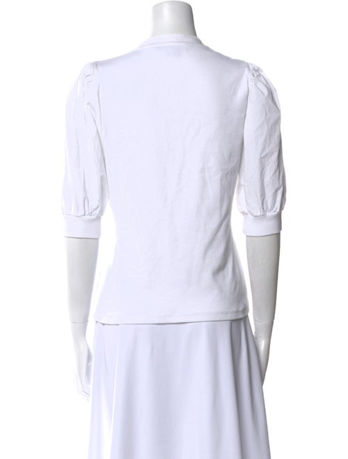 Veronica Beard V-Neck Three-Quarter Sleeve Top