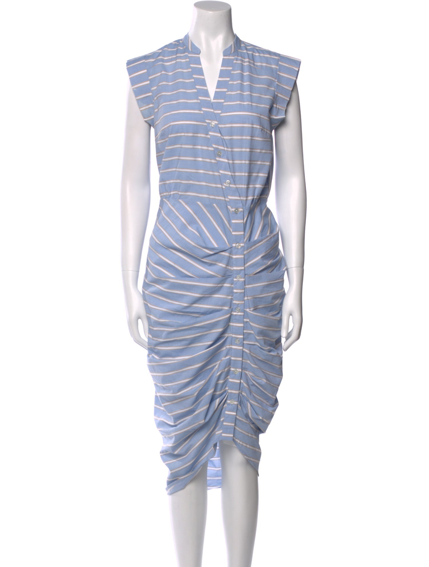 Veronica Beard Striped Midi Length Dress