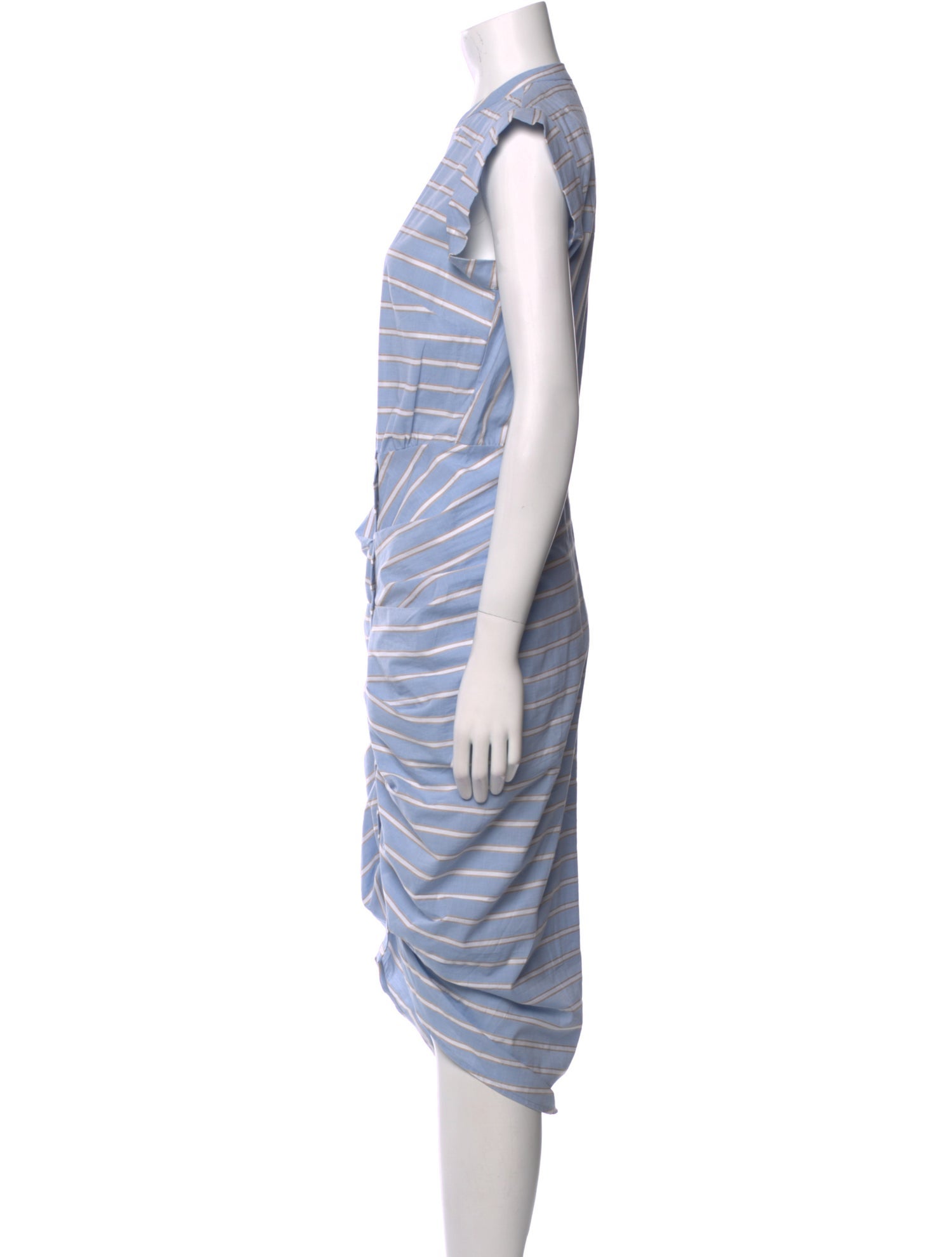 Veronica Beard Striped Midi Length Dress