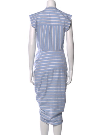 Veronica Beard Striped Midi Length Dress
