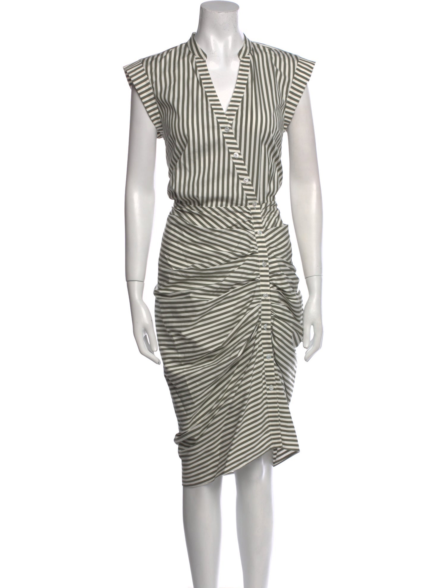 Veronica Beard Striped Midi Length Dress