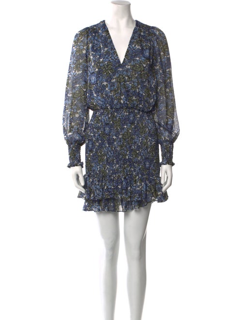 Veronica Beard Floral Print Mini Dress