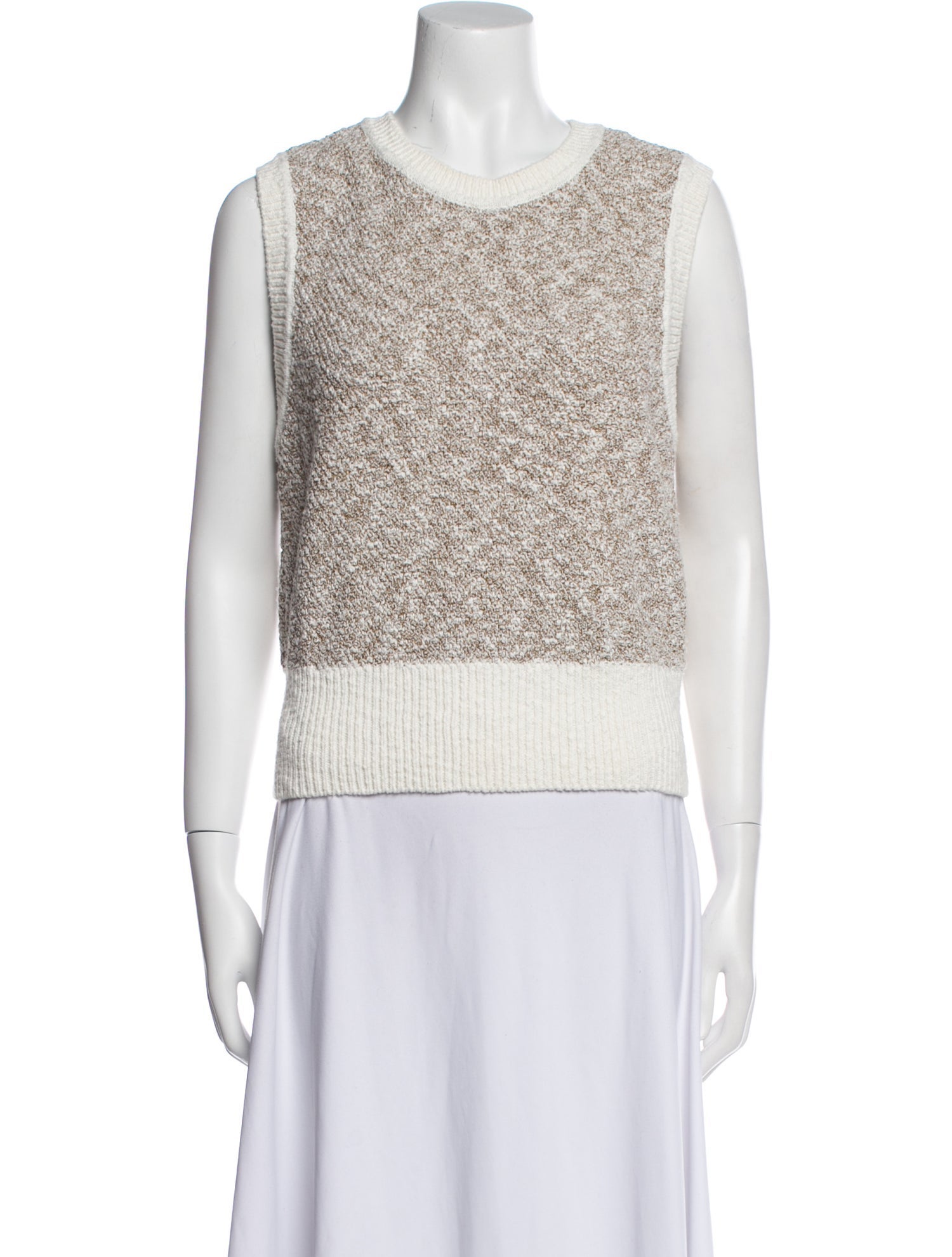 Veronica Beard Crew Neck Sleeveless Sweatshirt