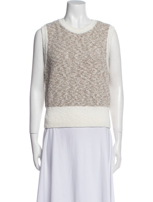 Veronica Beard Crew Neck Sleeveless Sweatshirt