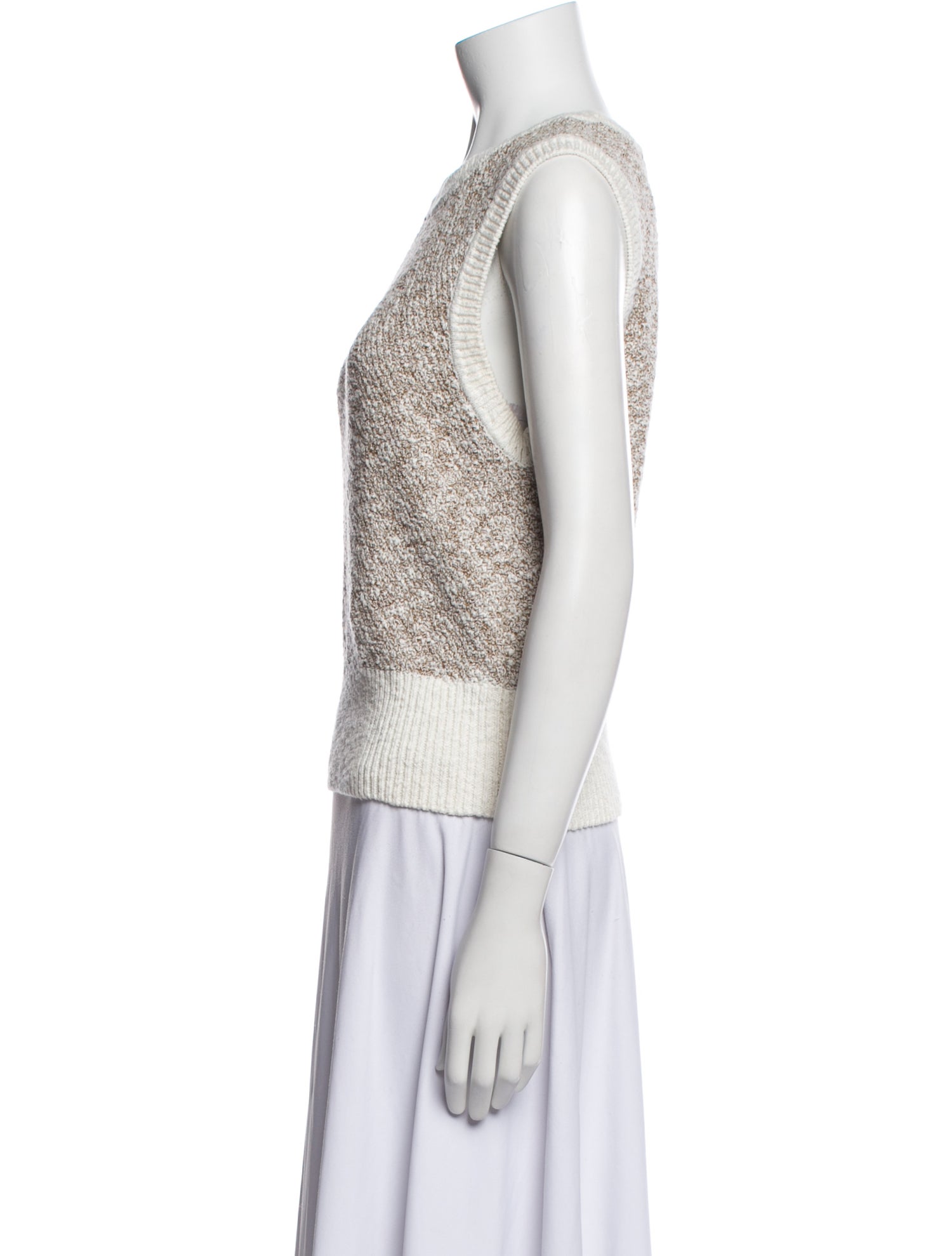 Veronica Beard Crew Neck Sleeveless Sweatshirt