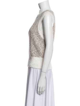 Veronica Beard Crew Neck Sleeveless Sweatshirt