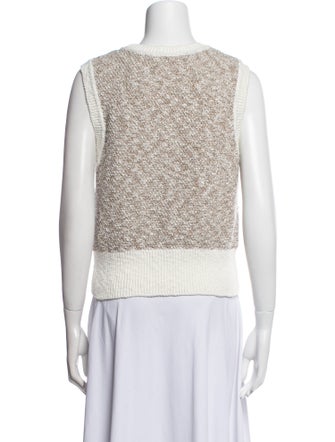 Veronica Beard Crew Neck Sleeveless Sweatshirt