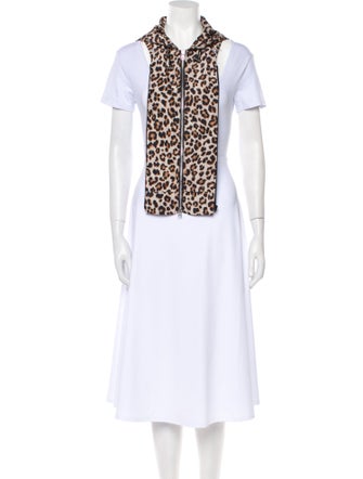 Veronica Beard Nylon Animal Print Dickey