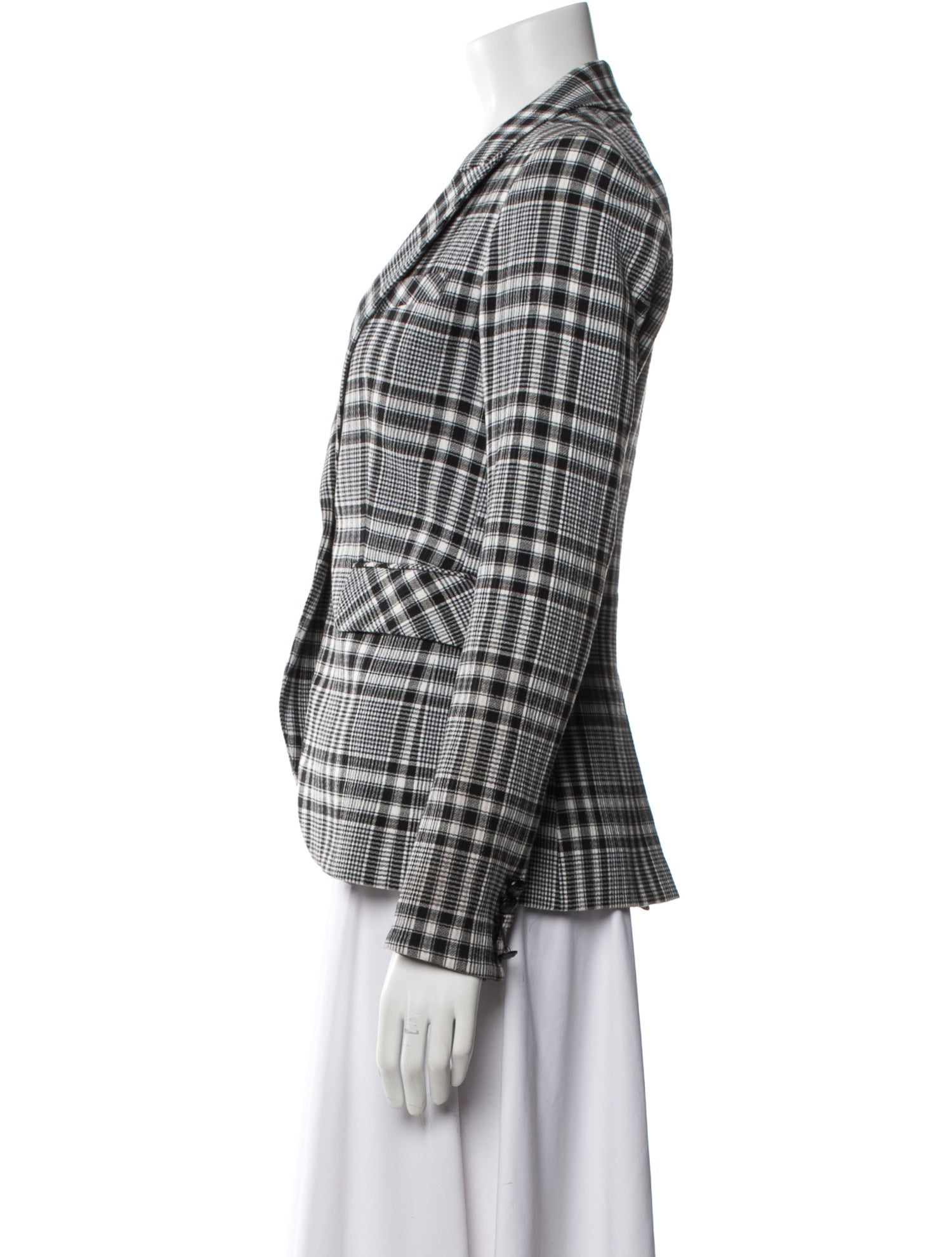 Veronica Beard Plaid Print Blazer