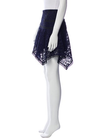 Veronica Beard Lace Pattern Mini Skirt