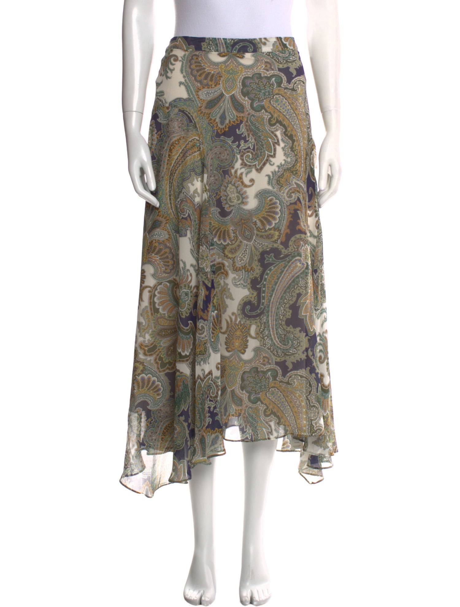 Veronica Beard Silk Midi Length Skirt