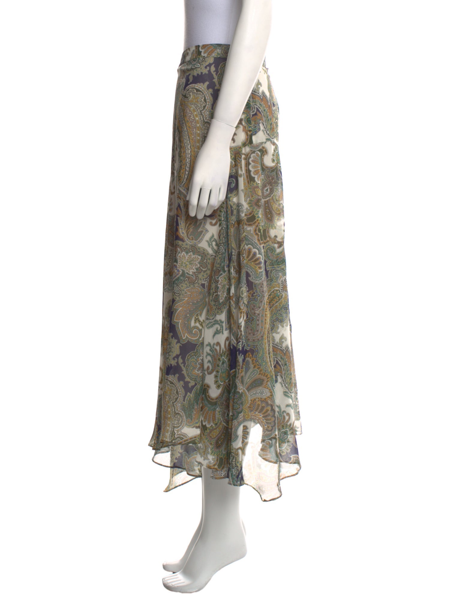 Veronica Beard Silk Midi Length Skirt