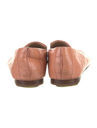 Veronica Beard Embossed Leather Animal Print Loafers