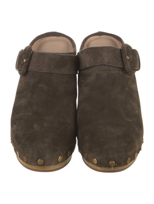 Veronica Beard Suede Studded Accents Mules