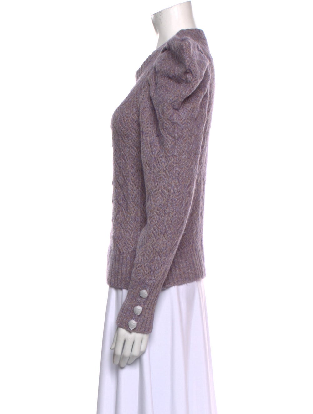 Veronica Beard Pullover Purple Ruffle Embellishme… - image 2